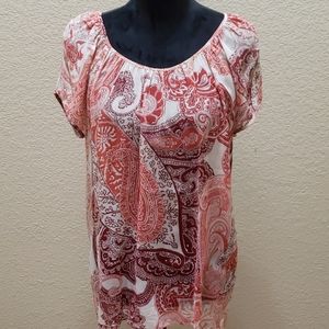 Chico's 100% silk flowy blouse.       #5